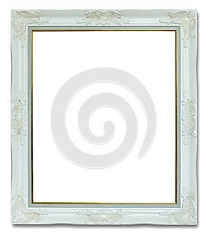 White picture frame isolated on white