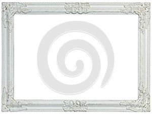 White picture frame, painted