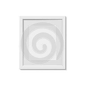 White picture frame template, isolated