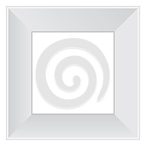 white picture frame. Vector illustration decorative design