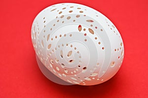 White pierced easter egg