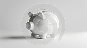 The white piggy bank. AI generated