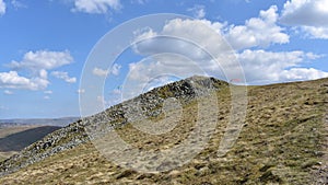 White Pike near Clough Head with paragliders