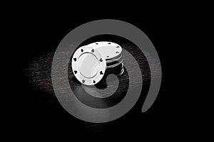 White piles of fiches