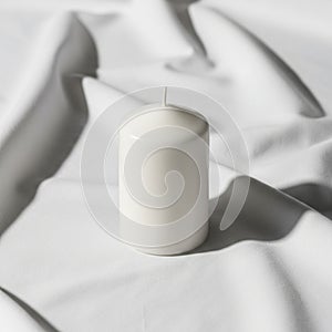 Kle-textured white fabric. The fabric creates soft folds and shadows,