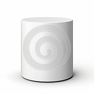 White Pillar Pot: Cad Design, Intel Core, Richard Meier, High Resolution