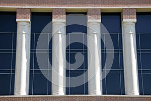 White Pillars and Blue Windows