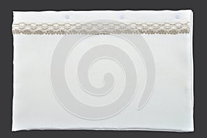 White pillow case with lace