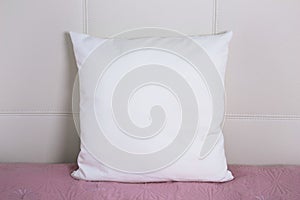 White pillow case Mockup. Interior photo