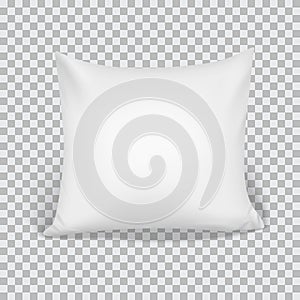 White Pillow. Elements Of Bedroom, Home, Hotel Decor.