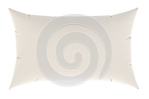 White pillow, top view. 3D rendering