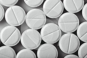 White pills like conceptual black-and-white photo