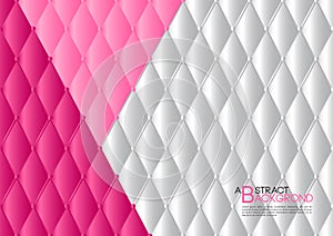 White and pink abstract background vector illustration, cover template layout, business flyer, Leather texture luxury
