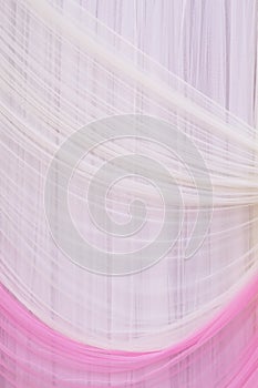 White and pink cloth background abstract with soft waves