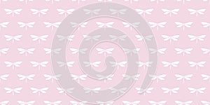 White and pink dragonfly seamless pattern background vector