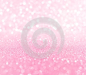 White pink glitter bokeh texture background