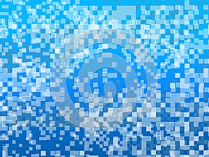White  Pixels to form a bluis digital background