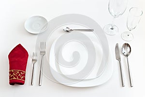 White place setting