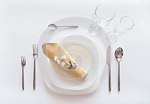 White place setting