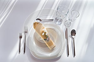 White place setting