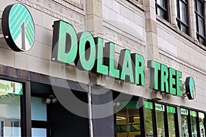 White Plains downtown Dollar Tree store entrance sign