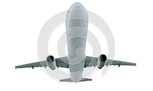 White plane flying. airplane airbus a321 isolate on white background