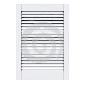 White Plastic Air Ventilation Grille Window. 3d Rendering