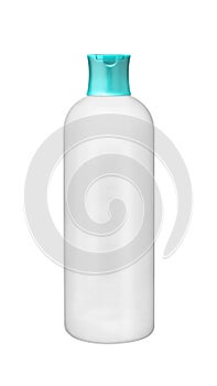 White plastic botle isolated on white