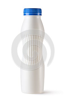 White plastic bottle for dairy foods