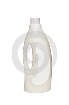 white plastic bottle isolated