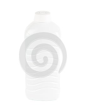 White plastic bottle isolated on white vertical