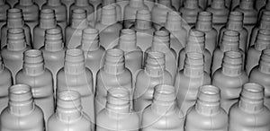 White plastic bottles
