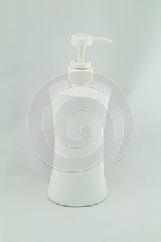 White plastic bottles for cosmetic