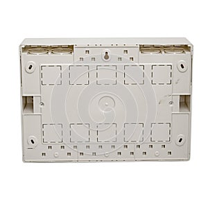White plastic box for electrical equipment fuses