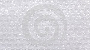 White plastic bubble wrap background and texture