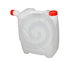 White plastic container with water