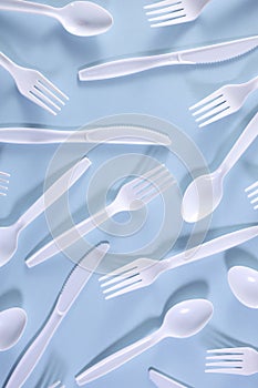 White Plastic Cutlery