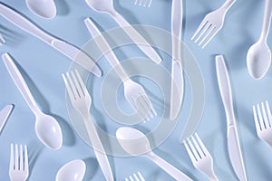 White Plastic Cutlery