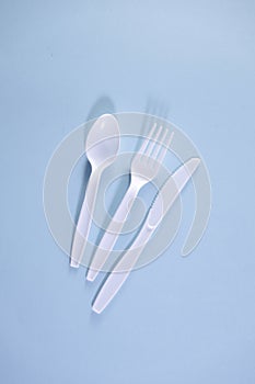 White Plastic Cutlery