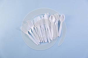 White Plastic Cutlery