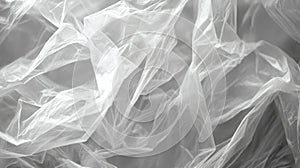 White Plastic Draped in Abstract Folds