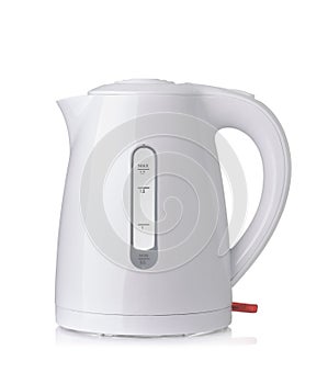 White plastic electric kettle