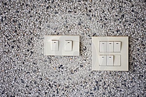 White plastic electrical switch