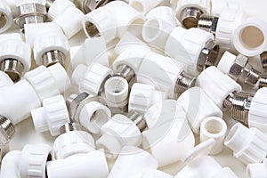 White plastic fittings