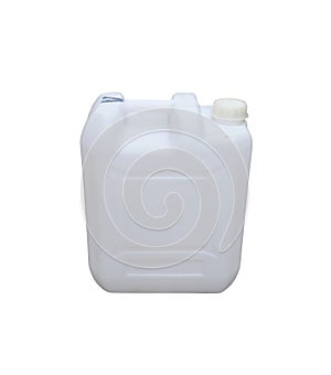 White plastic gallon isolated on a white background.