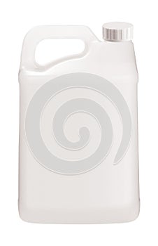 White plastic jerrycan on white