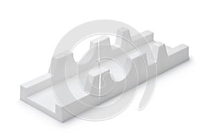 White plastic mitre box