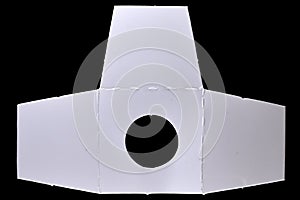 White Plastic Packaging Support. Molded plastic part