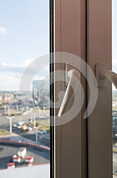 white plastic pvc window