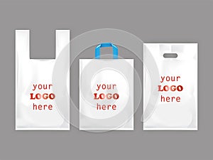 White plastic shopping bags